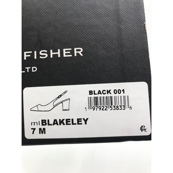 Marc Fisher Blakeley Slingback Pump Heel Black Patent Leather Size 7 NEW - Picture 6 of 7